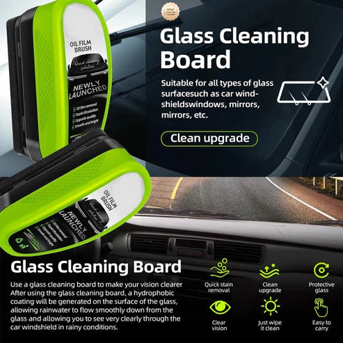 Oil Film Remover 2.0 – 150ml Windshield Cleaning Brush for Automotive Oil Film Removal